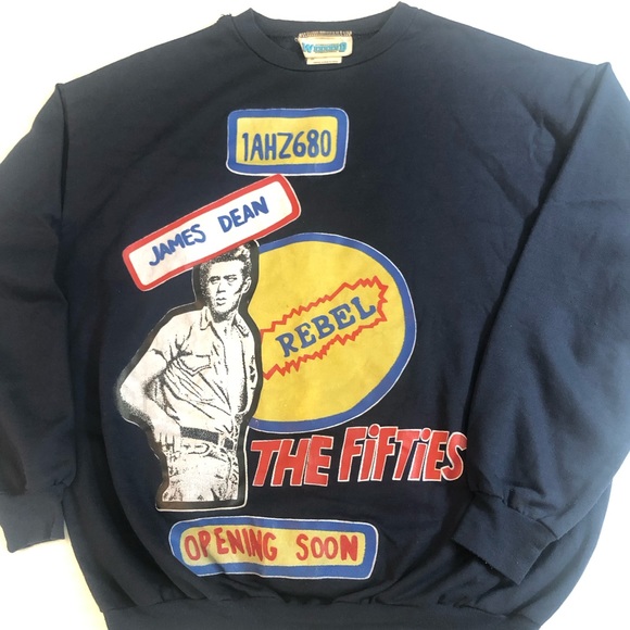 Vintage JAMES DEAN Sweatshirt | Size M | Rare Crewneck pullover - Picture 3 of 5